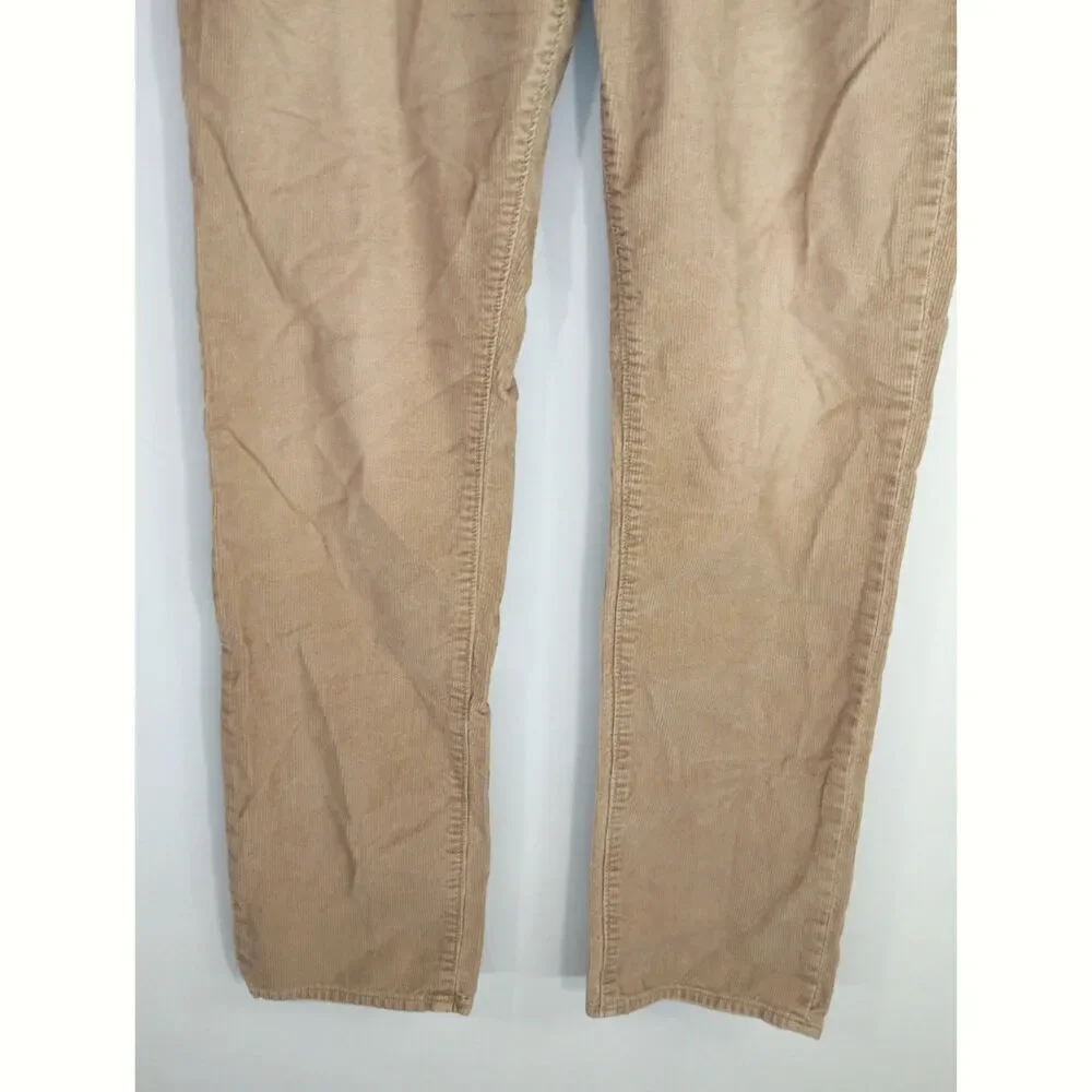 J. Crew Mens‎ Khaki Corduroy Cotton Straight Fit Slim Fit Pants Size 31W X 32L